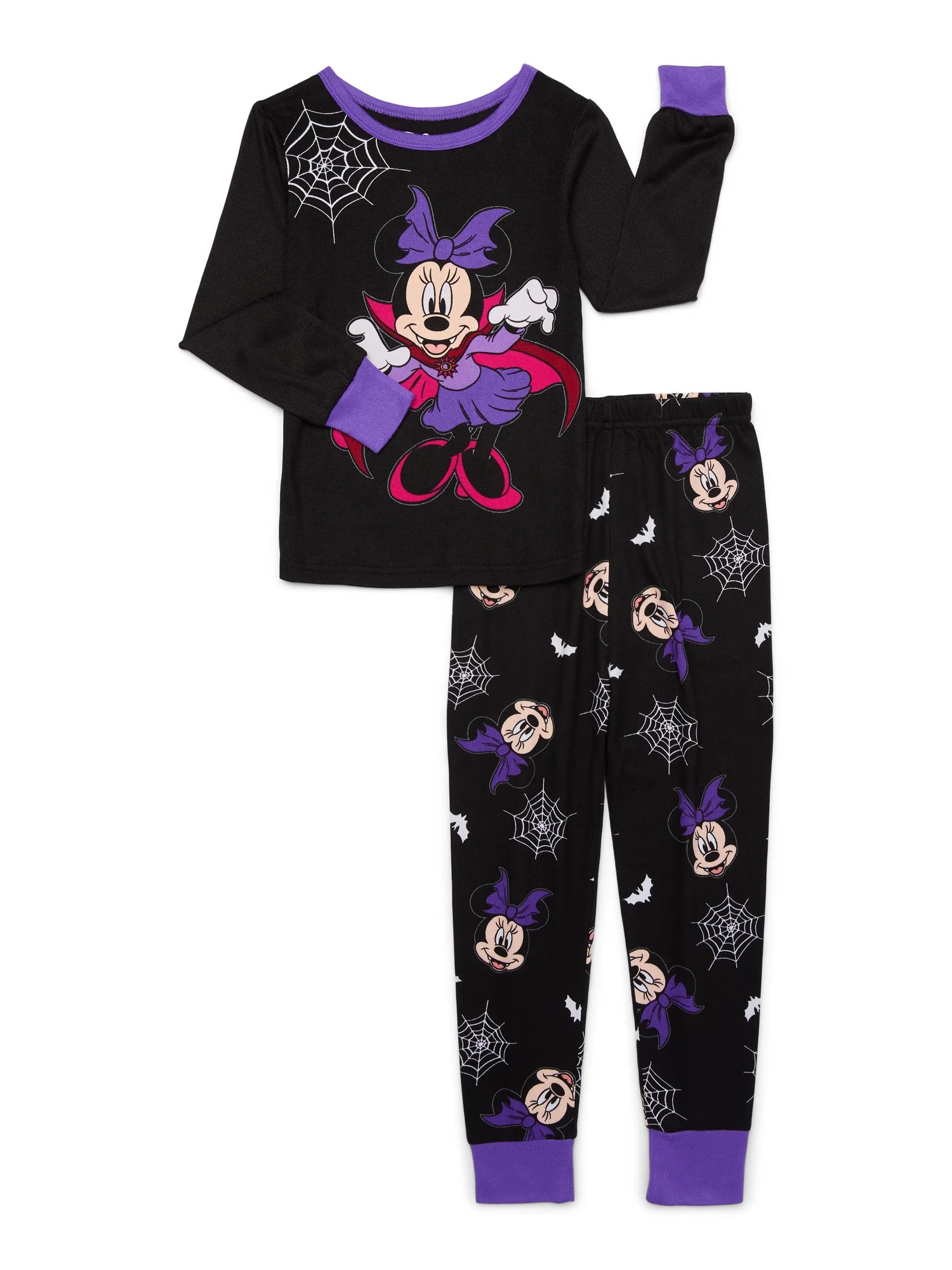 Minnie Mouse Girls Snug Fit Pajama Set, 2-Piece, Sizes 4-10 - Walmart.com | Walmart (US)