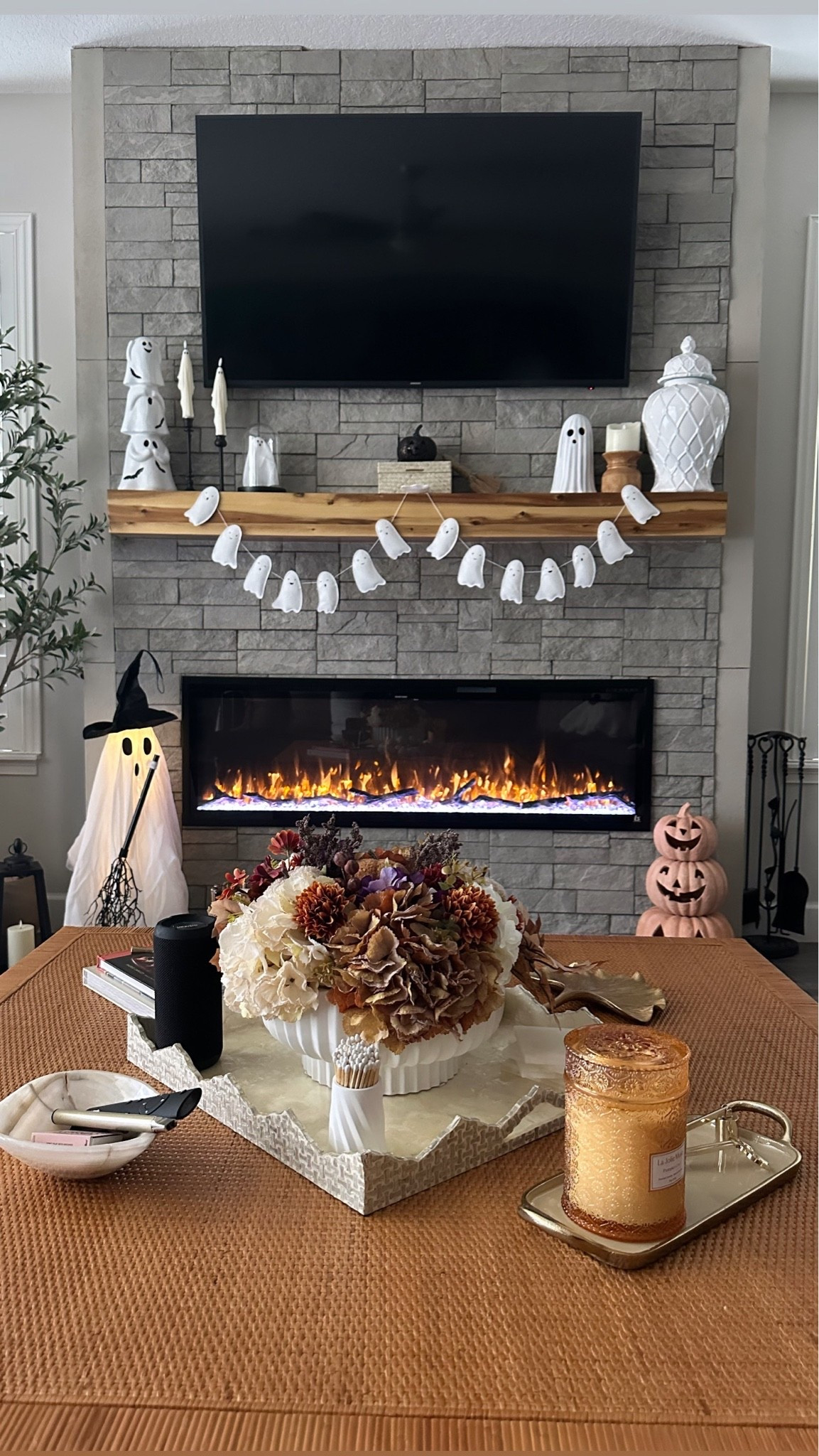 Ghosts and fun last years mantel this year still moving but working on it everyday and Christmas is next. #ghost #manteldecor #falldecor #halloweendecor #spookyseason #pbhalliween

#LTKSeasonal #LTKSaleAlert #LTKHome