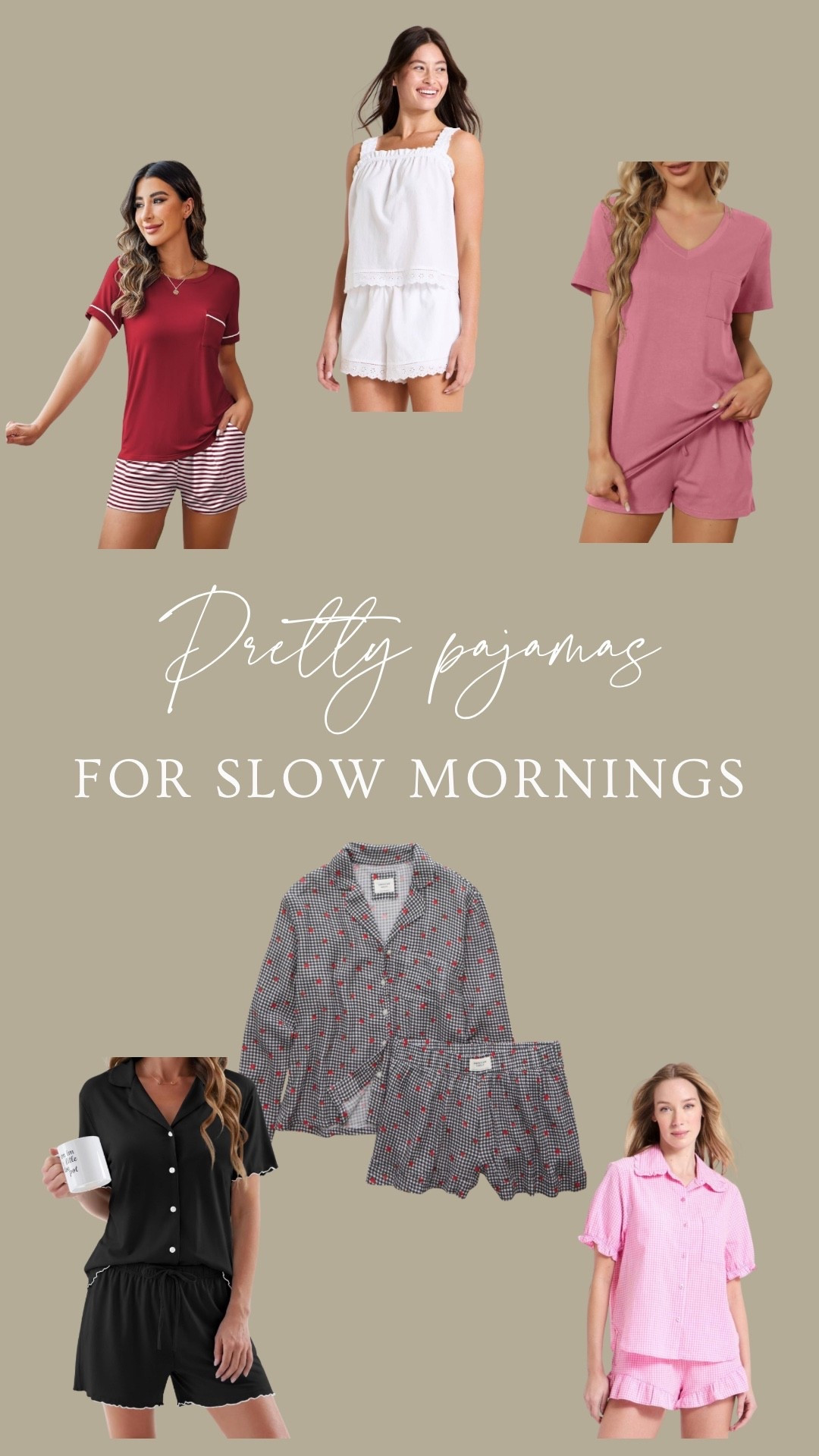 Pretty pajamas to lounge in at home that’ll make you feel a little more put together☀️

#LTKmorningroutine