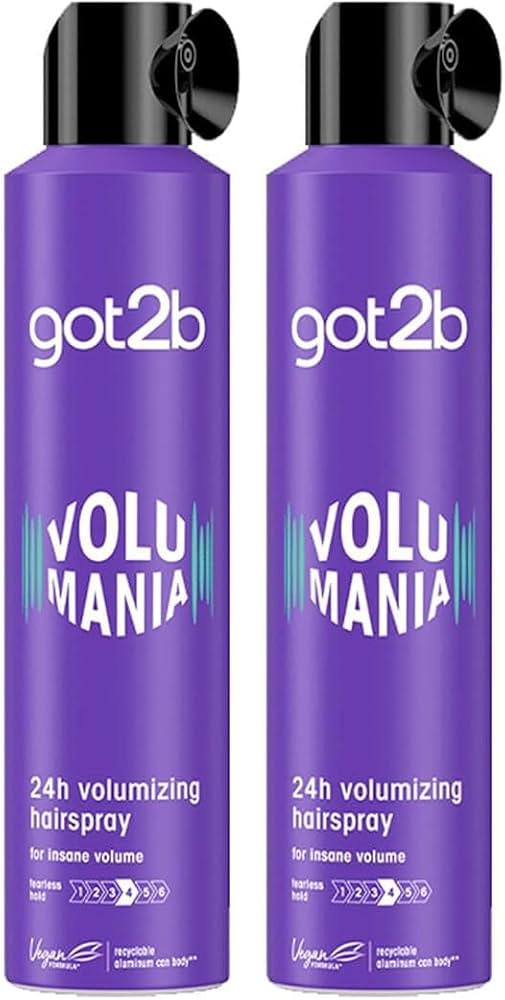 got2b Volume Hairspray Volumania, Vegan, Strong Hold, 300ml (Pack of 2) | Amazon (UK)