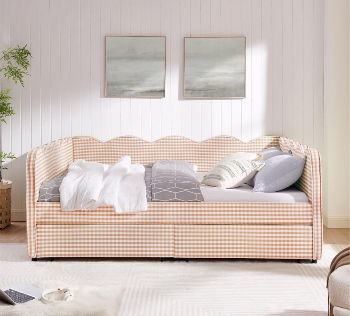 Bed + Bath Co. Collection 🌙🫧💤🛁

Soft pink gingham, cozy corners, and storybook charm inspired by countryside cottages and slow, beautiful living.

Daybed. Gingham daybed. Bedroom decor. Guest room decor. Girls room decor. Cottage style. Coquette room decor. Pink decor. Bedroom furniture. Reading nook. Home decor. Cottagecore decor. Cozy home. Daybed with storage. Home decor. Bedroom inspiration.

Shop the collection.

#LTKHome #LTKKids #LTKU