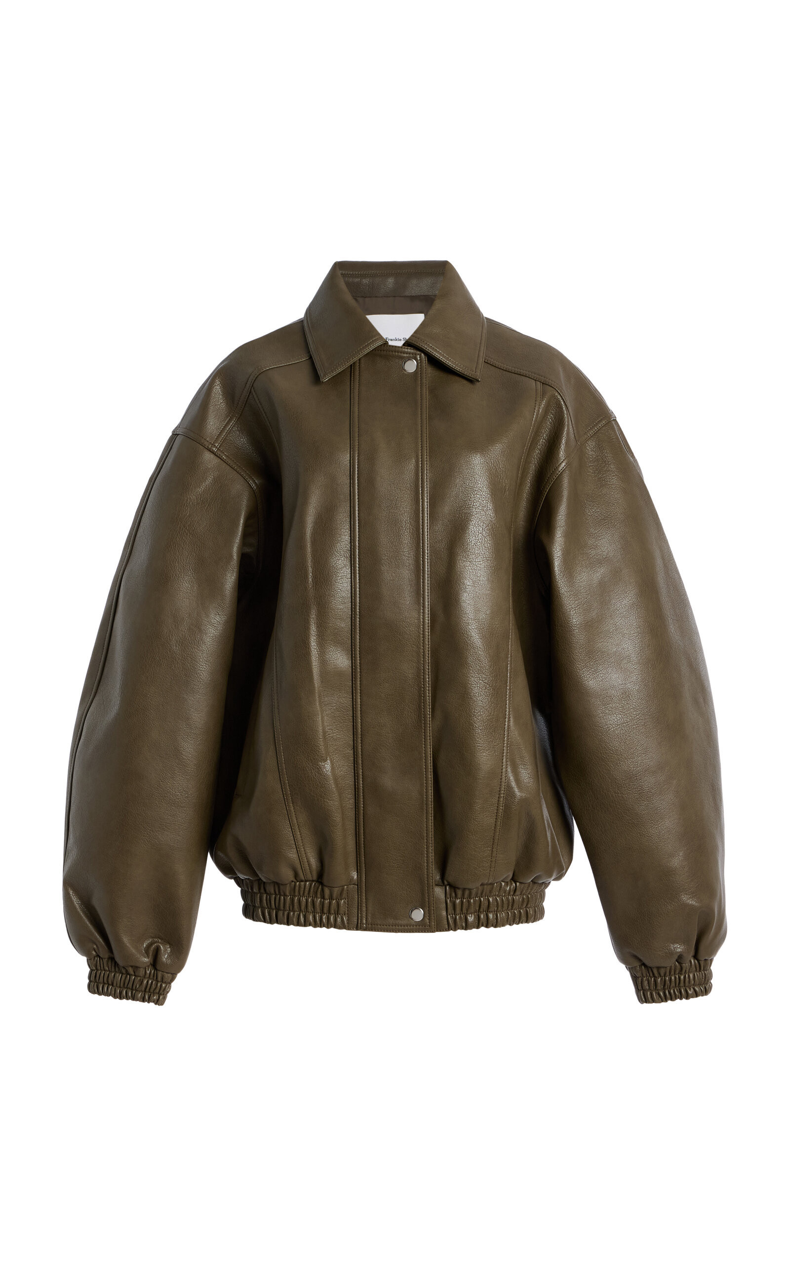 The Frankie Shop - Prescott Faux Leather Jacket - Green - S - Moda Operandi | Moda Operandi (Global)