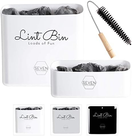 Seven Days Home Magnetic Large and Small Lint Bins + Dryer Lint Brush Vent Trap Cleaner (3 Pieces... | Amazon (US)
