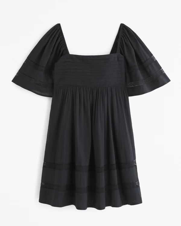 Women's Emerson Lace-Trim Mini Dress | Women's New Arrivals | Abercrombie.com | Abercrombie & Fitch (US)