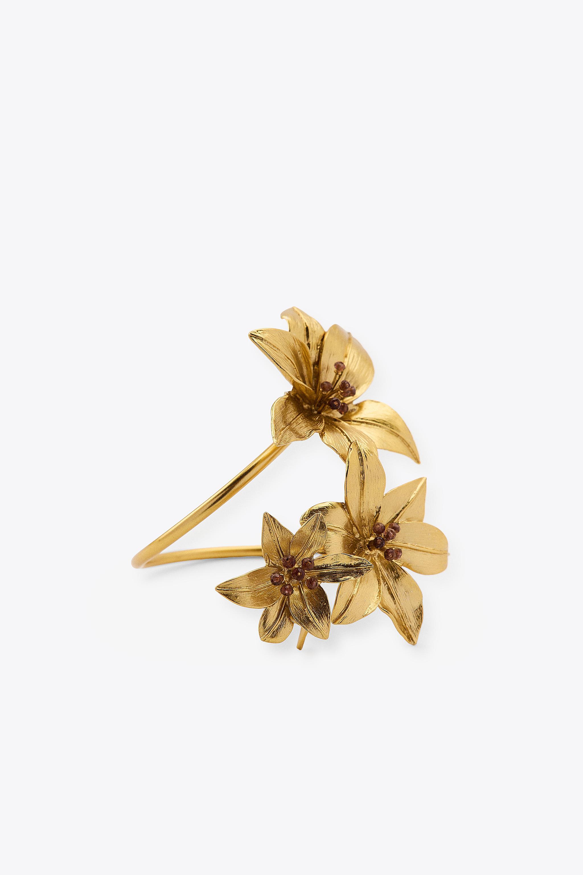 DOUBLE FLOWER BANGLE | Zara UK