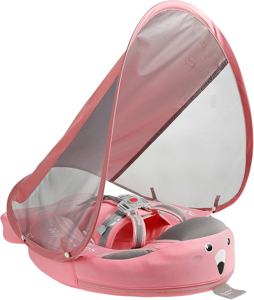 Mambobaby Float Baby Swim Float with Canopy, Non-Inflatable Solid Baby Float, Upgrade Soft Skin-F... | Amazon (US)