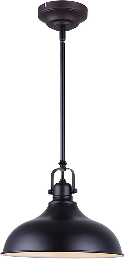 CANARM LPL103A01BK Sussex Integrated LED 1 Light Pendant with Metal Shade, Black | Amazon (US)