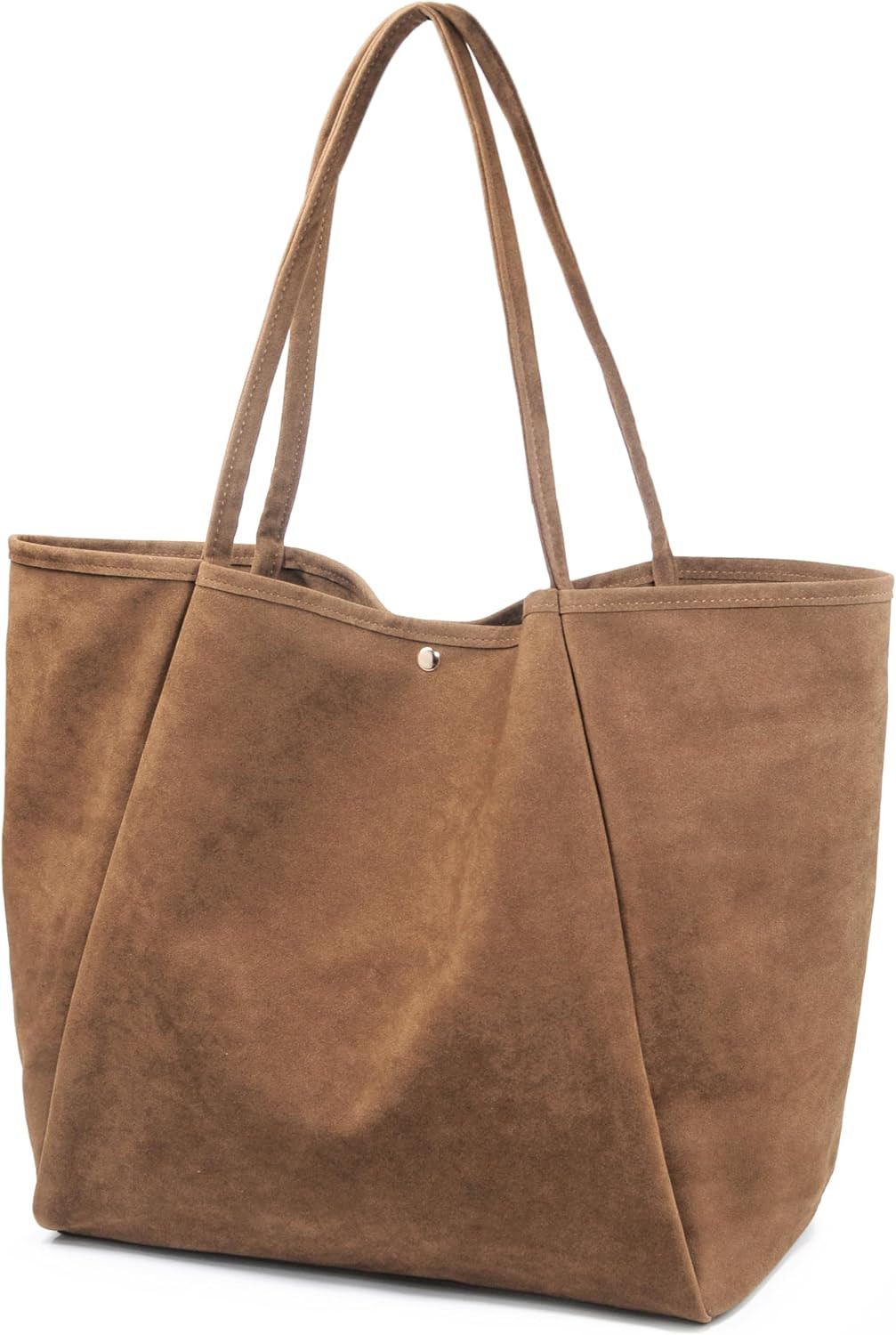 HOXIS Oversized Faux Suede Tote Bag for Women - Soft and Lightweight | Amazon (US)
