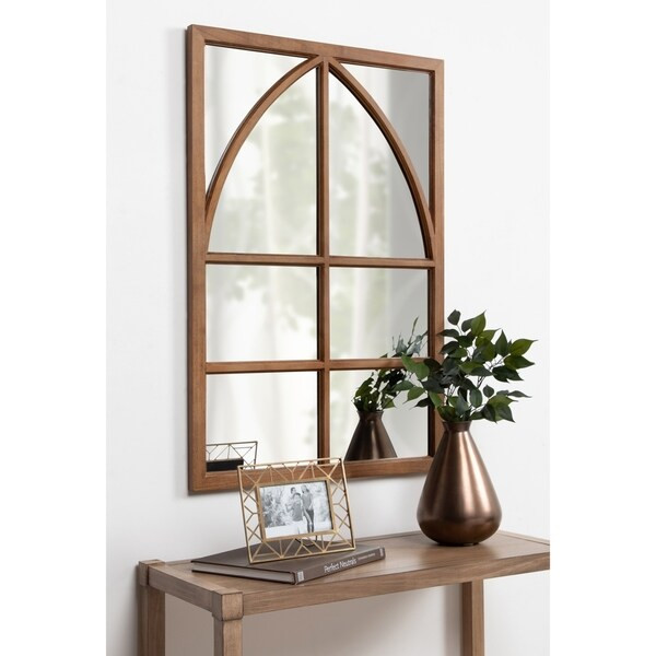 Kate and Laurel Hogan Wood Arch Wall Mirror - 24x36 | Bed Bath & Beyond
