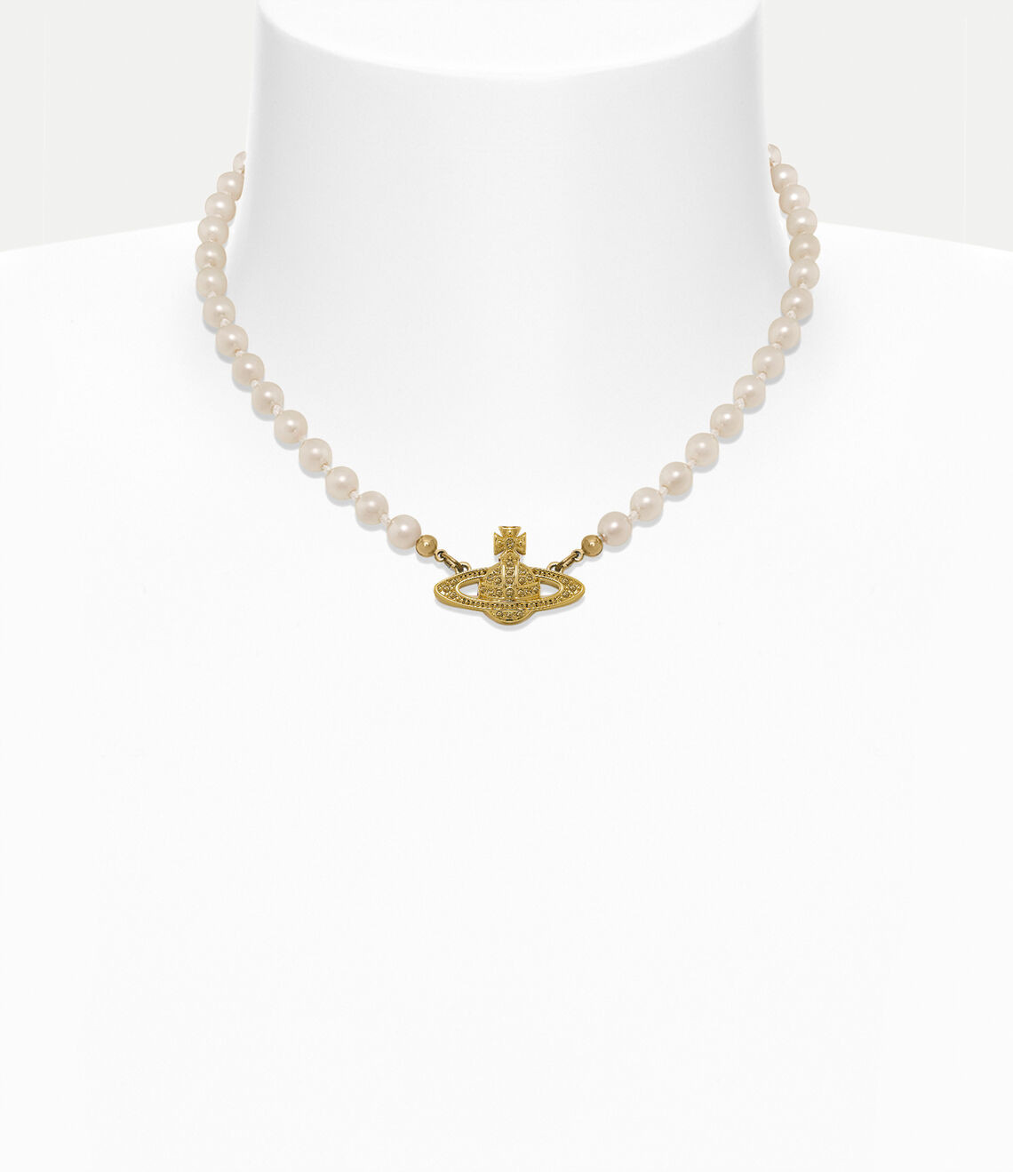Mini Bas Relief Pearl Choker | Vivienne Westwood