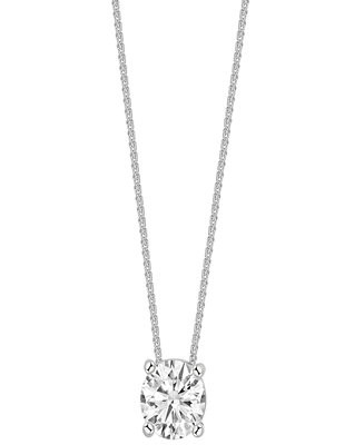 Diamond Solitaire 18" Pendant Necklace (1 ct. t.w.) in 14k White Gold | Macy's
