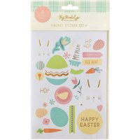 Happy Easter Sticker Sheets 4Ct | Party Favors Birthday Activities Bunny Stickers Basket Stuffers For Kids | Etsy (US)