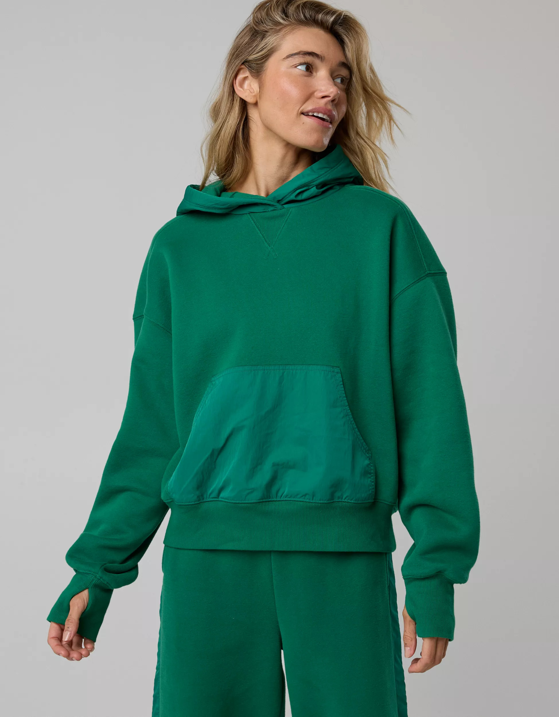 OFFLINE By Aerie Cloud Fleece Nylon Hoodie | Aerie