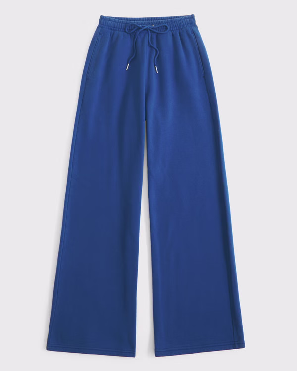 Women's High Rise Sunday Wide Leg Sweatpant | Women's Bottoms | Abercrombie.com | Abercrombie & Fitch (US)