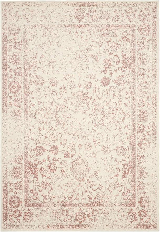SAFAVIEH Adirondack Collection Area Rug - 5'1" x 7'6", Ivory & Rose, Oriental Distressed Design, ... | Amazon (US)