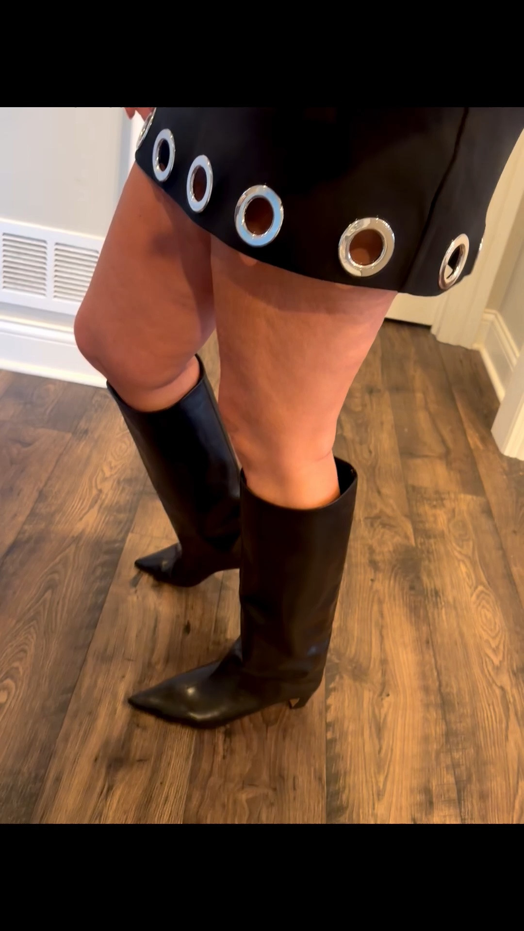 I love these boots so much I’ll post a close up of my cellulite. 

Truly so good. They look designer. I would size up a half size if you’re between sizes. I am in a 10 (my true size) and so much room in the calf! I have a wide 15.75 inch calf measurement. 

Skirts runs a little large, I am in XL with room to spare.
