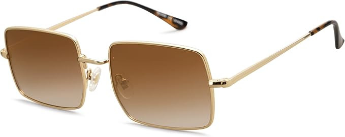 Polarized Sunglasses for Womens Mens,Rectangle Polygon Retro Vintage Shades Classic Vintage Shade... | Amazon (US)
