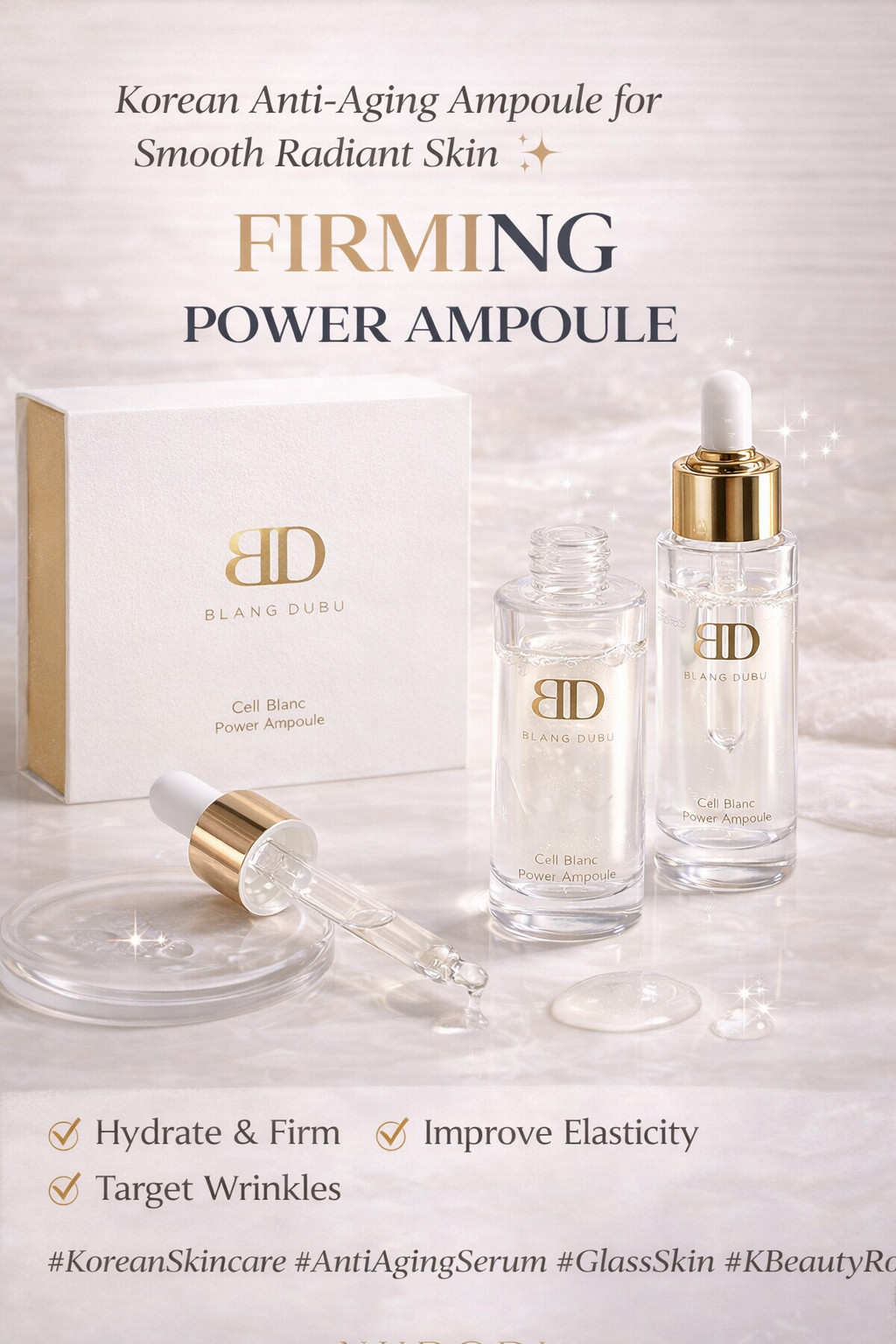 This Nuborn Cell Blanc Power Ampoule helps hydrate, firm, and improve skin elasticity while supporting the skin barrier. The lightweight Korean serum delivers deep moisture and radiance for smoother, healthier-looking skin. A K-beauty ampoule designed for glass-skin glow and anti-aging care.

#KoreanSkincare #AntiAgingSerum #GlassSkin #KBeautyRoutine #HydratingSerum #AmpouleSerum #FirmingSkincare #BarrierRepair #GlowingSkin #SkincareRoutine 

 #LTKselfcare #LTKBeauty