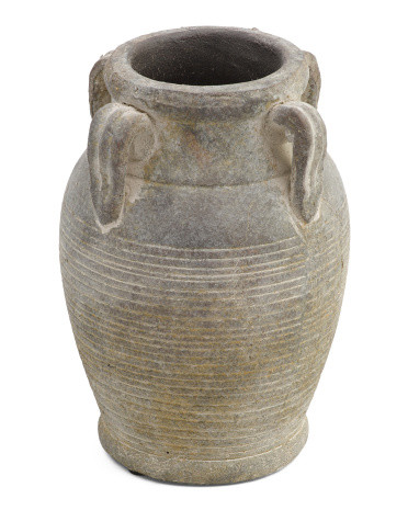 8in Terracotta Distressed Vase With Handles | Marshalls