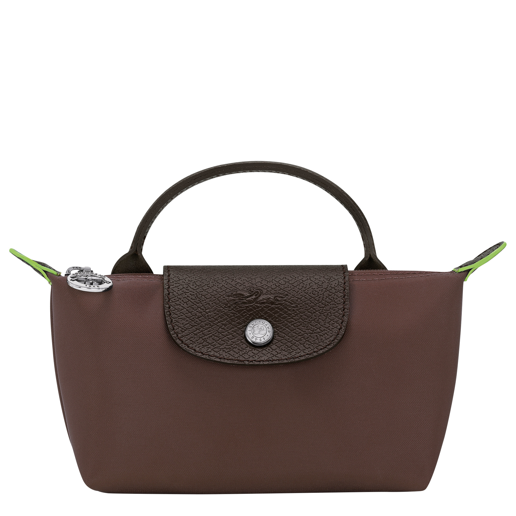 Le Pliage Green Pouch with handle Mocha - Recycled canvas | Longchamp US | Longchamp