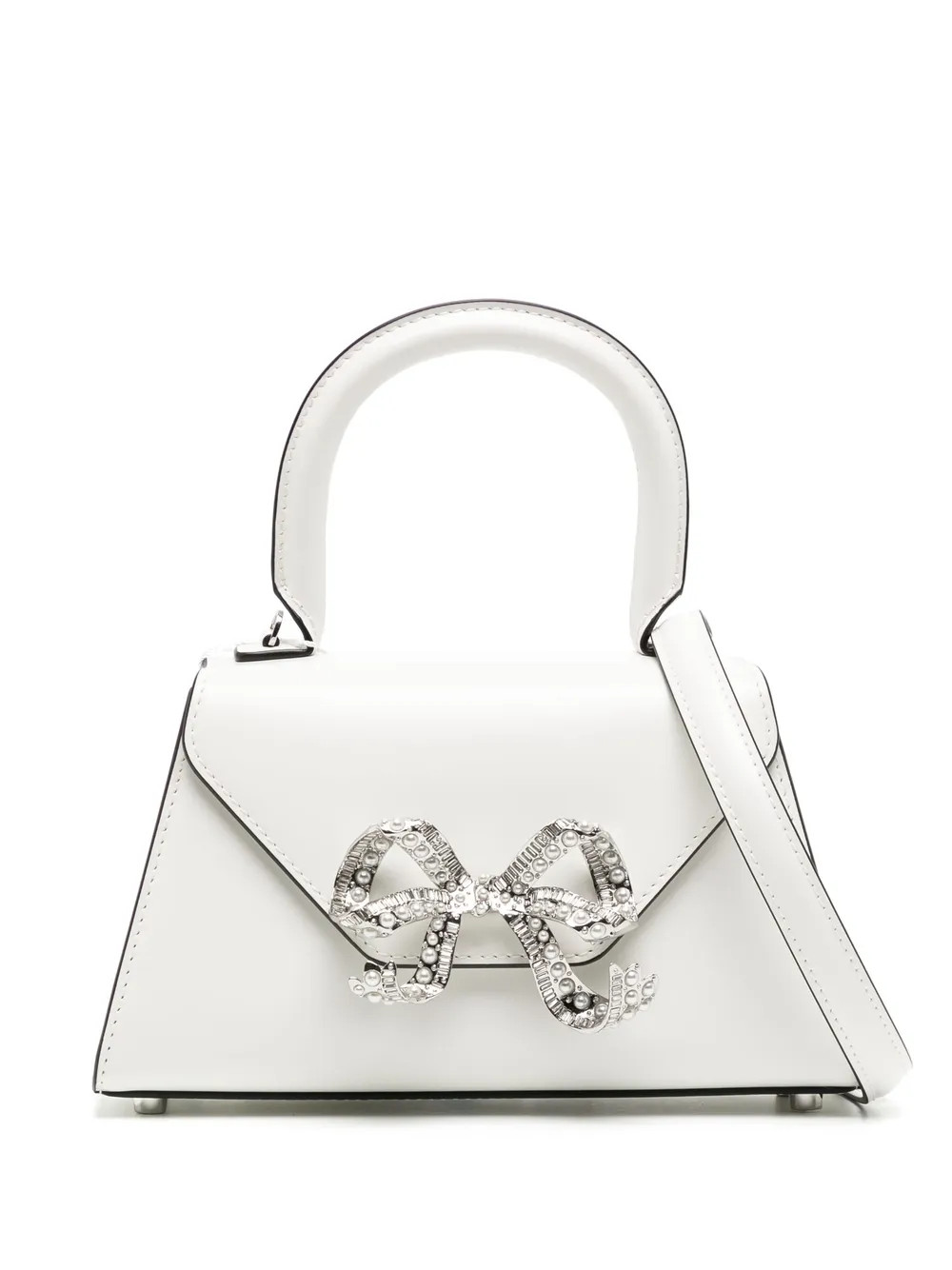 Self-Portrait Bow Envelope Leather Shoulder Bag  - Farfetch | Farfetch Global