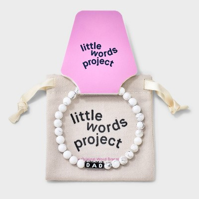 Little Words Project Dad Beaded Bracelet - White/Black | Target