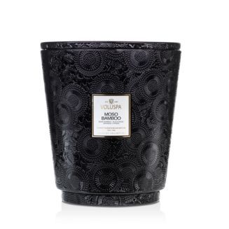 Moso Bamboo Embossed Glass Hearth Candle 120 oz. | Bloomingdale's (US)