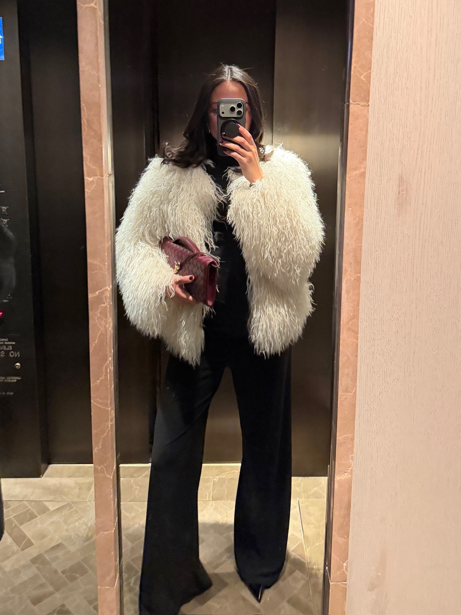 Winter Outfit in the city 🌃  Up to 40% OFF almost everything!! Wearing size M black turtleneck, size M faux fur coat and size M wide leg pants 

NYC Outfit 
New York City outfit 
Holiday outfit 
Holiday party outfit 
Winter outfit 
Winter fashion

#LTKFindsUnder100 #LTKSaleAlert #LTKSeasonal