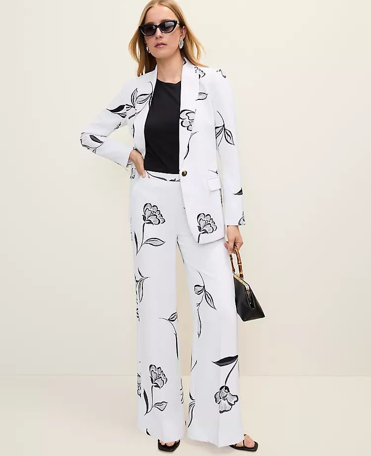 The Wide-Leg Pant in Floral Print | Ann Taylor