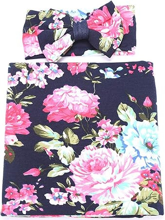 Newborn Receiving Blanket Headband Set - Unisex Soft Baby Swaddle Girl Boy Gifts (Flowerblack) | Amazon (US)