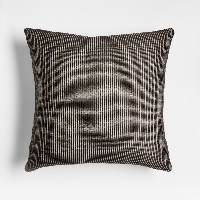 Ink Black 20x20 Soft Textured Indoor/Outdoor Throw Pillow + Reviews | Crate & Barrel | Crate & Barrel