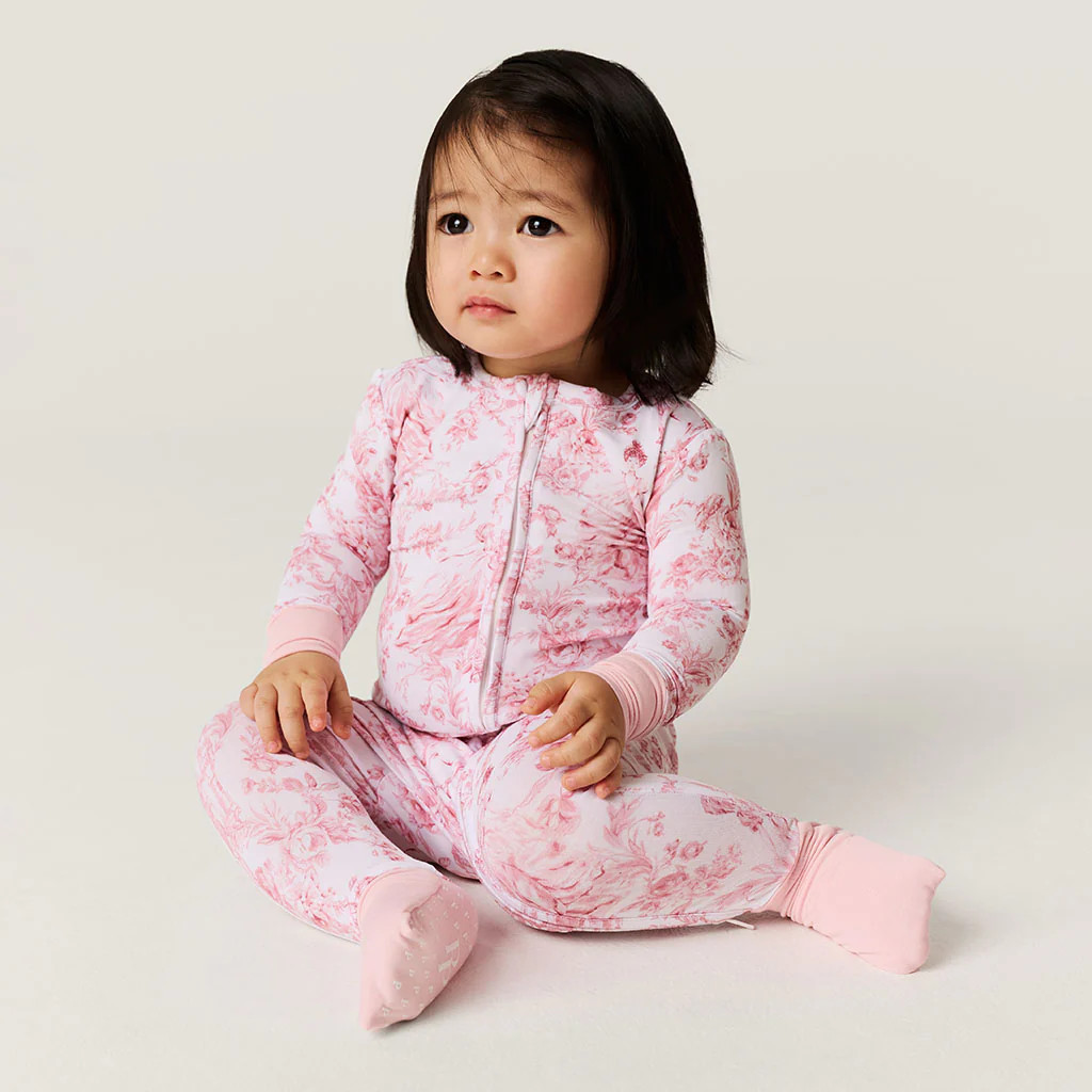 Floral White Baby Convertible Sleeper | Antoinette | Posh Peanut