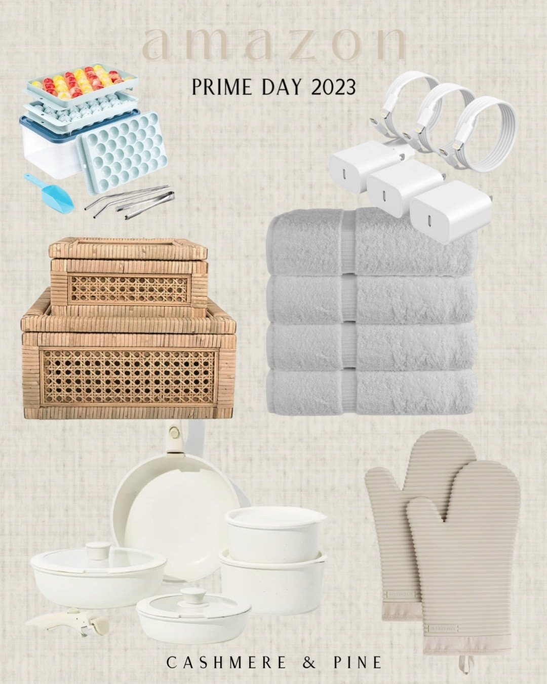 Amazon Prime Day Favorites

Lots and pans, ice cube tray, charging cables, storage boxes, rattan boxes, cooking, towels, linens 

#LTKxPrimeDay #LTKhome #LTKunder50