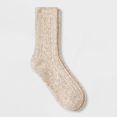 Women's Cozy Sweater Cable Crew Socks - Universal Thread™ | Target