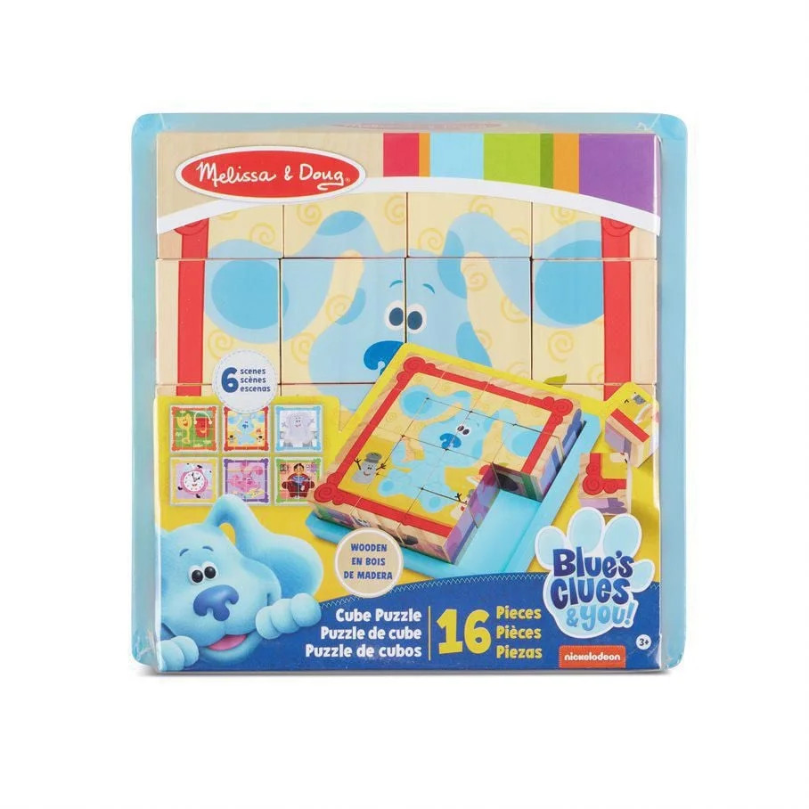 Melissa & Doug Blue's Clues & You! 16 Piece Wooden Cube Puzzle | Walmart (CA)