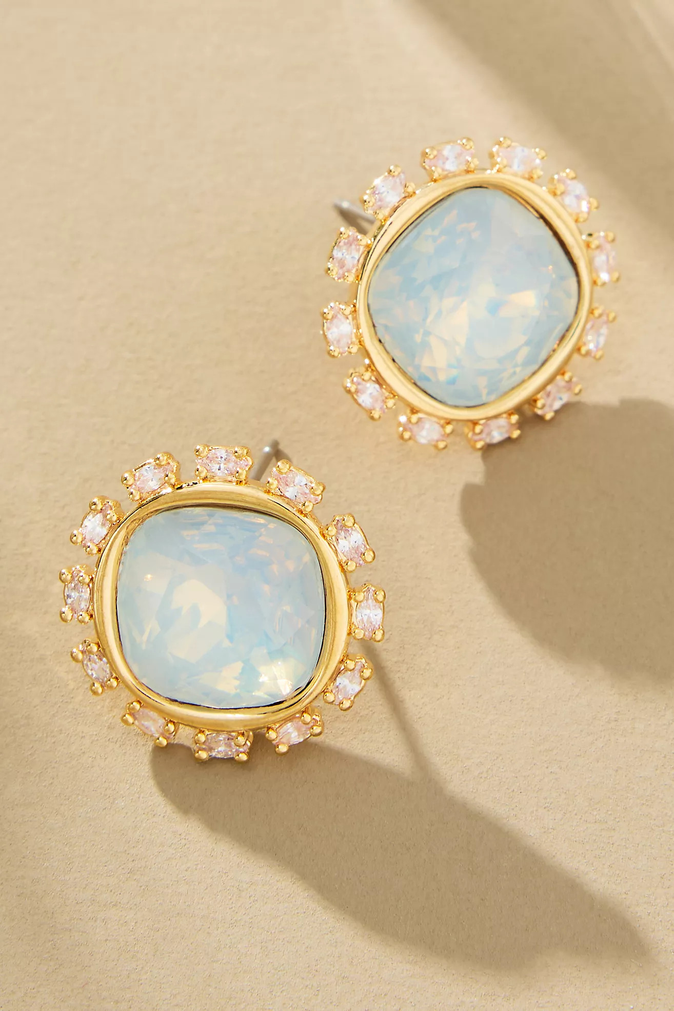 Round Crystal Stud Earrings | Anthropologie (US)