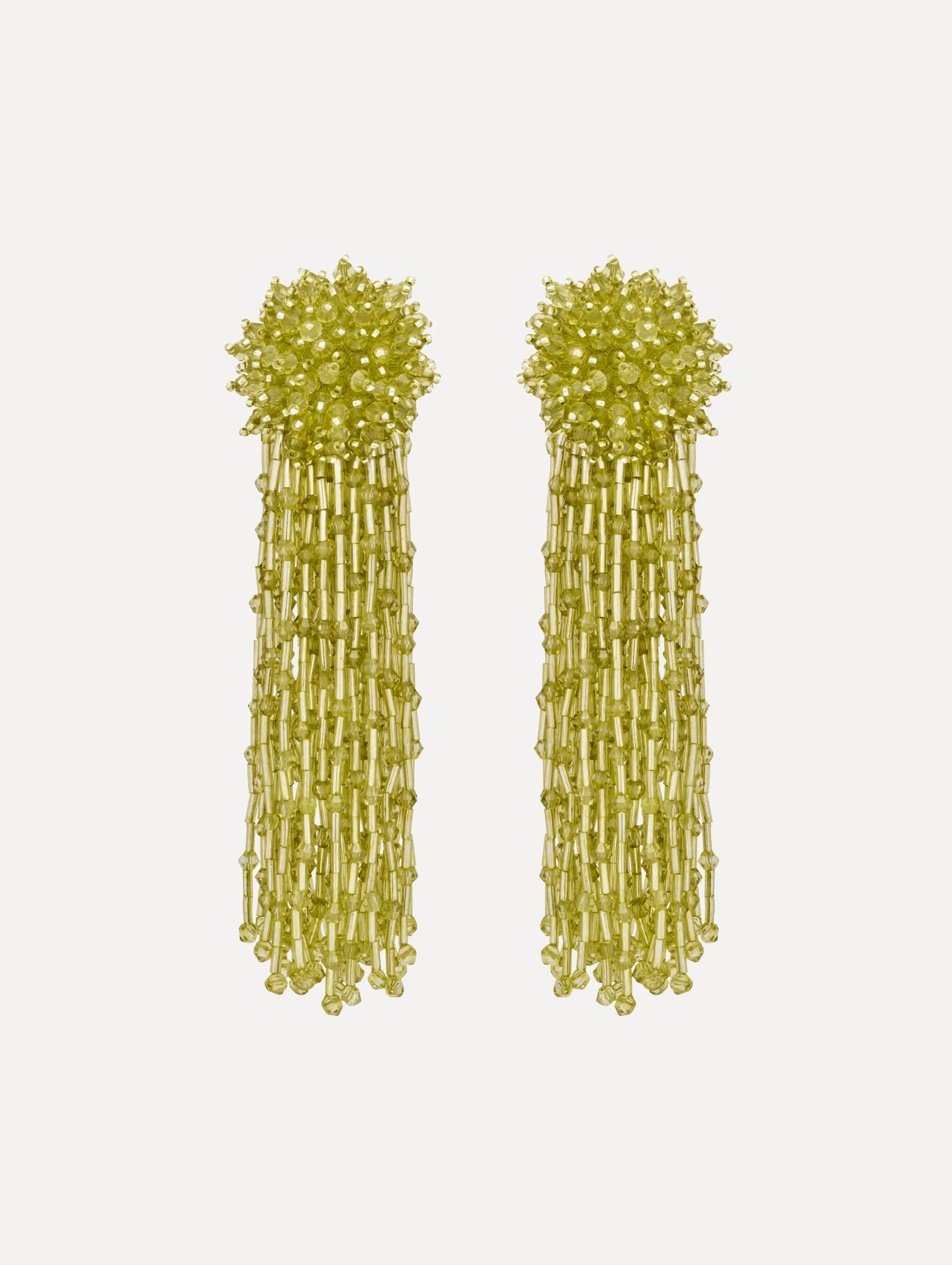 Beaded Tassel Drop Clip-On Earrings | Oscar de la Renta