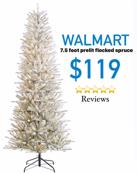 RUN to Walmart for this gorgeous 7.5 foot prelit flocked spruce Christmas tree!

Perfect for a bedroom or dining room!  Size is described as “Between a pencil and fuller sized family room Christmas tree.”

#LTKSeasonal #LTKhome #LTKHoliday
