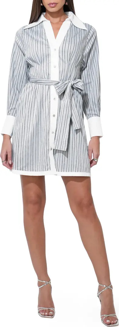 Sola Stripe Long Sleeve Minidress | Nordstrom