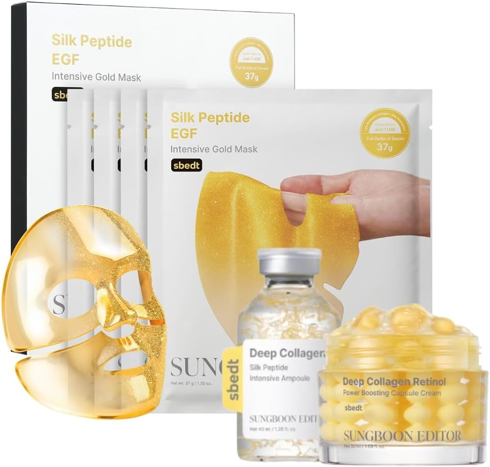 SUNGBOON EDITOR Peptide & Retinol Glass Skin Set – Copper Peptide Serum 1.35 fl oz + EGF Gold M... | Amazon (US)