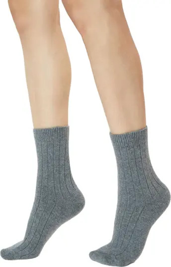 Gobi Cashmere Trim Knit Bed Socks | Nordstrom | Nordstrom