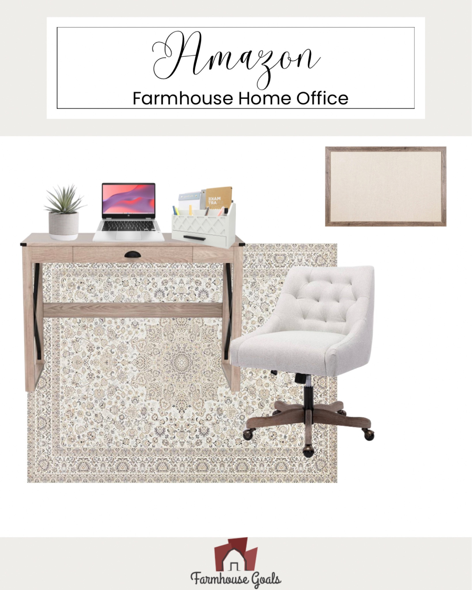 Design Inspo | Farmhouse style home office 🖤

Amazon, rustic decor, farmhouse desk, farmhouse chair, area rug, bulletin board, faux plant, desk organizer



#LTKhome