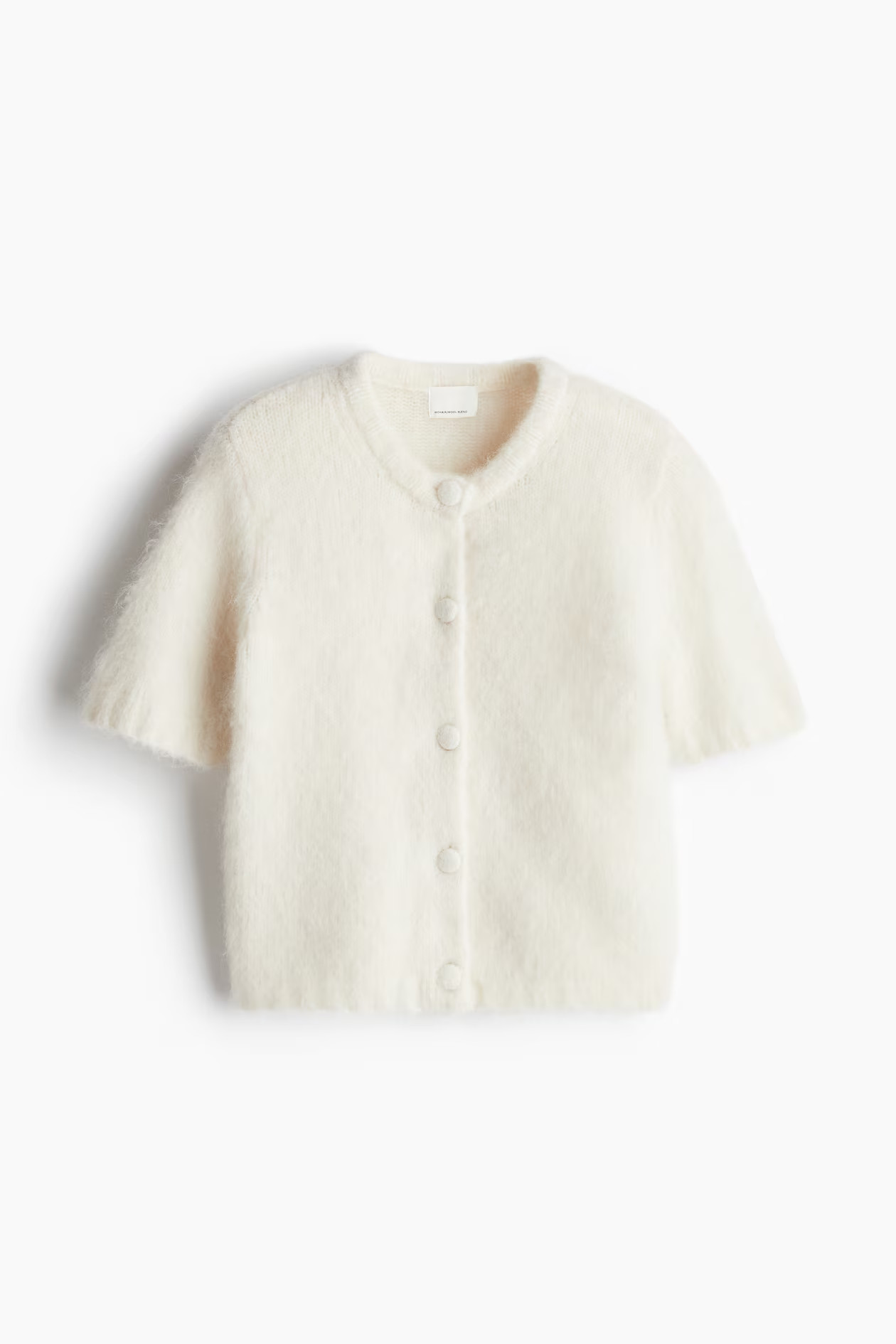 Mohair-blend cardigan - Cream - Ladies | H&M GB | H&M (UK, MY, IN, SG, PH, TW, HK)