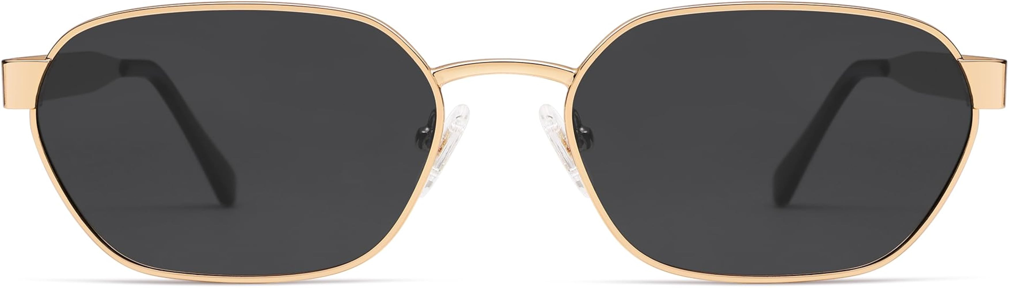 SOJOS Retro Hexagon Polarized Sunglasses for Women Men UV400 Trendy Rectangle Shades SJ1238 | Amazon (US)