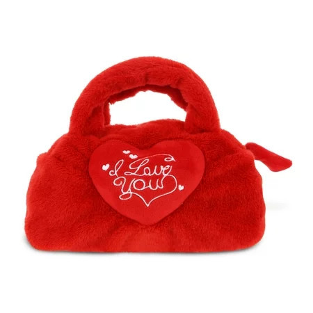 DolliBu I Love You Red Heart Plush Handbag – Super Soft Plush Stuffed Heart Purse for Children’s Accessories Kids Hand Bag Toy Purse Pretend Play Fluffy Dress Up Toy Purses for Girls and Boys | Walmart (US)