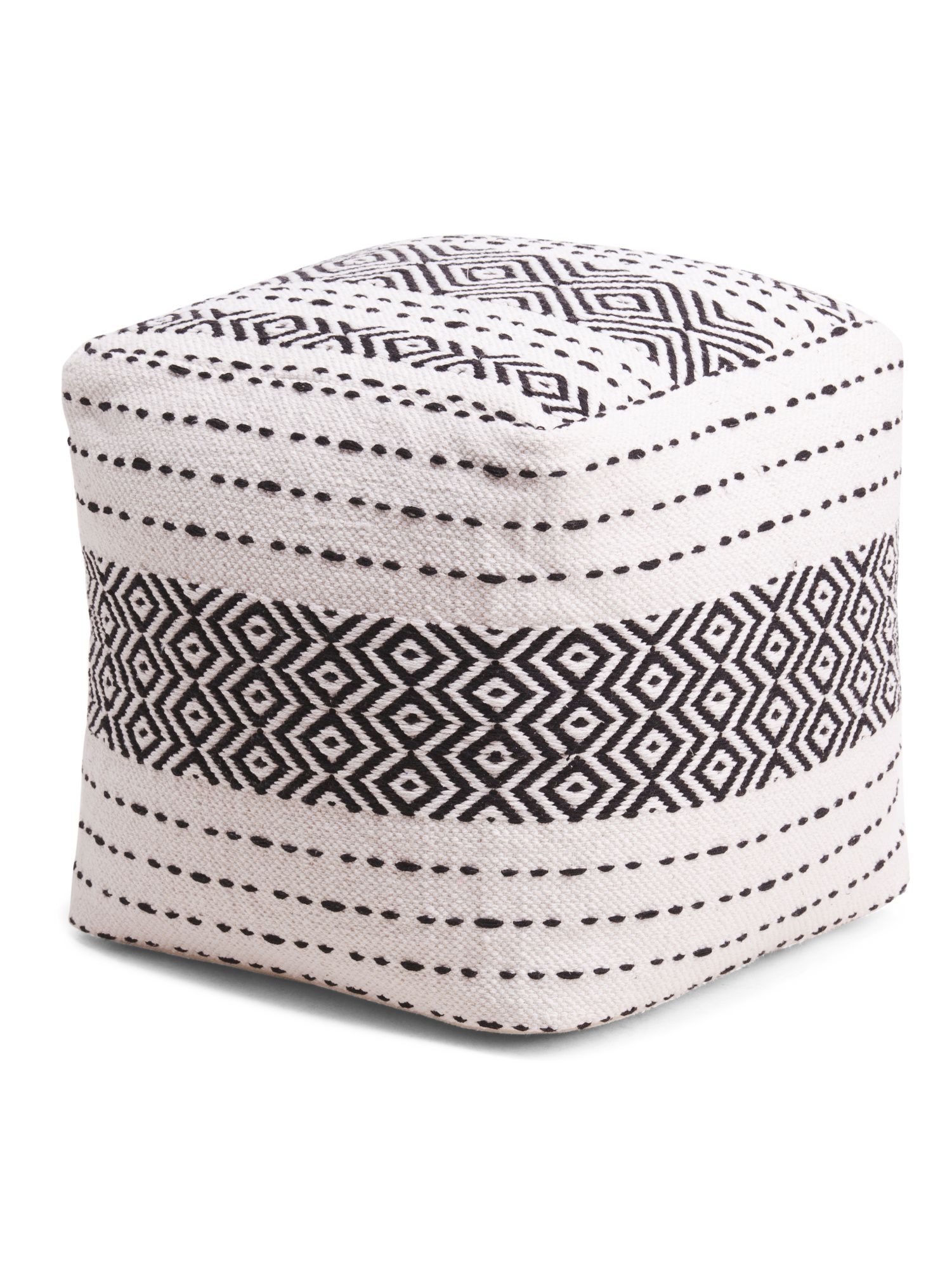 18x18 Textured Arrow Pouf | TJ Maxx