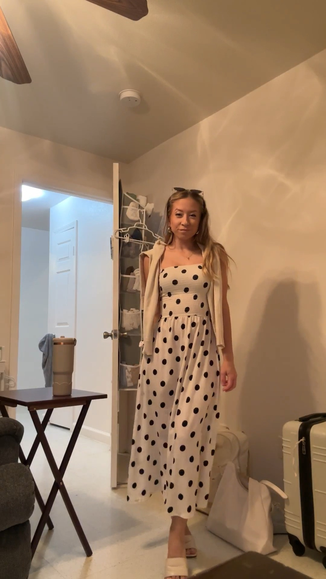 Polka dot dress outfit🤍

#LTKootd