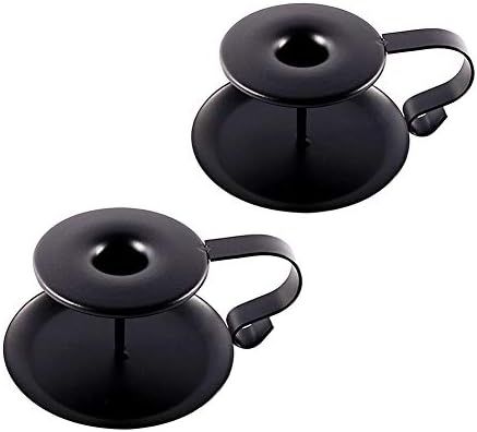 SUJUN Retro Iron Taper Candle Holder, Set of 2, Simple Black Candlestick Holders Candlelight Stan... | Amazon (US)