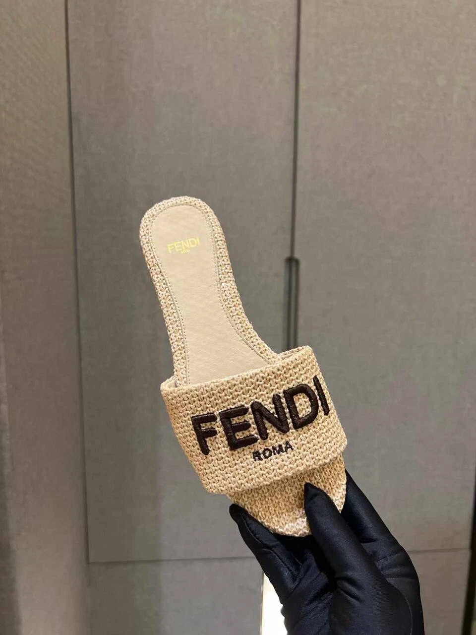 Fendi Beige Cotton Slipers Women Size 39. UK 6.5 US 8.5 AU 8.5 EU39 | eBay US