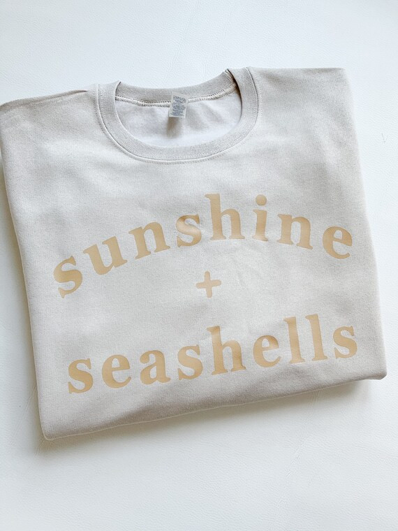 Summer Crew Sweatshirt  Seashells and Summertime Sweatshirt  - Etsy | Etsy (US)